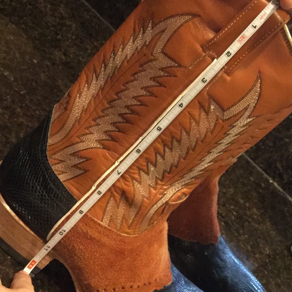 Cowboy boots western rodeo showmanship custom buckaroo cowgirl reining horse sho - Picture 8 of 16